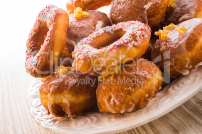 bismarck doughnuts on a plate