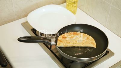 Food Preparation - Chebureki Fried In Oil