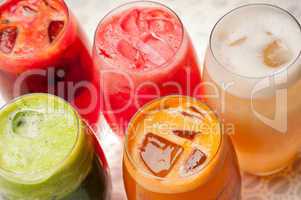 selection of fruits long drinks