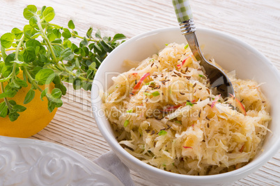 sauerkraut with ingredients