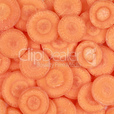 Hintergrund aus geschnittenen Karotten
