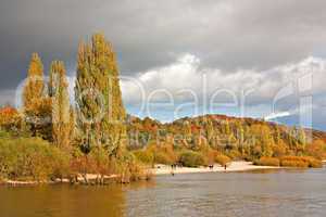 Herbst an der Elbe bei Hamburg, Wittenbergener Ufer