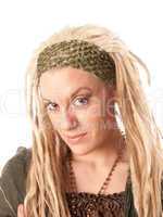 Urban Girl with blond dreadlocks - high fashion