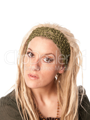 Urban Girl with blond dreadlocks - high fashion