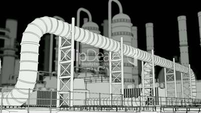 Chemical Plant, wire frame