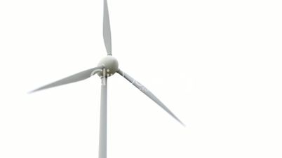 Wind turbine on white