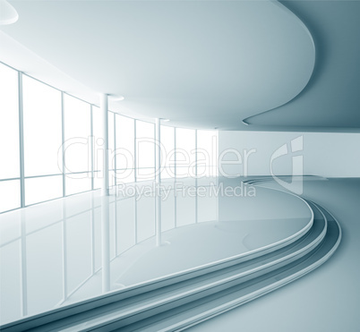 Abstract interior 3d render