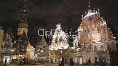 Old Riga at night.