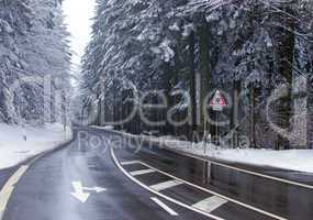 Straße im Winter - Street Winter