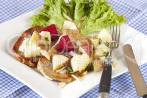Steak mit Apfelsalat - Steak with apple salad