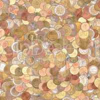 Euro coins background