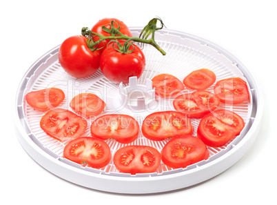 Fresh tomato prepared to dehydrated