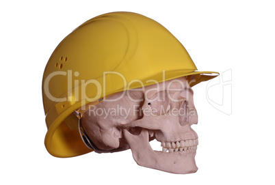 spooky skull with helmet