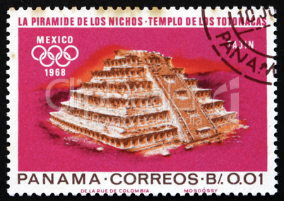 Postage stamp Panama 1967 Indian Ruins at Tajin