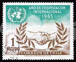 Postage stamp Chile 1966 UN and ICY Emblems