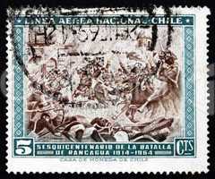 Postage stamp Chile 1965 Battle of Rancagua