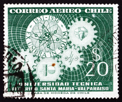 Postage stamp Chile 1956 Symbols of University Departments