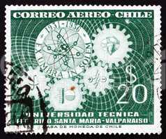 Postage stamp Chile 1956 Symbols of University Departments
