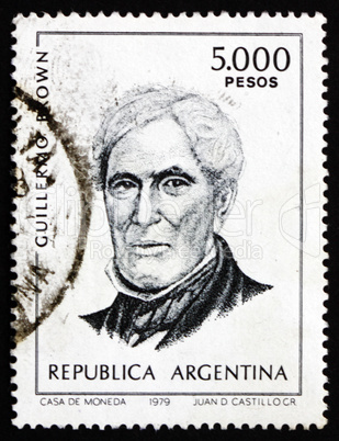 Postage stamp Argentina 1979 Guillermo Brown, Admiral