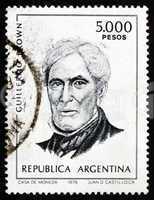 Postage stamp Argentina 1979 Guillermo Brown, Admiral