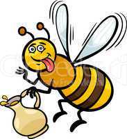 honey bee insect cartoon illustration