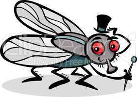 housefly insect cartoon illustration