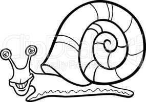 snail mollusk cartoon for coloring book