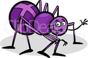 cross spider insect cartoon illustration