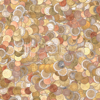 Euro coins background