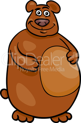 wild bear cartoon illustration