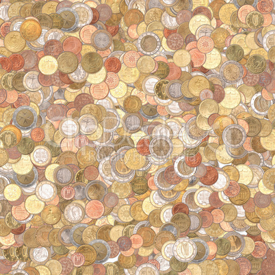 Euro coins background