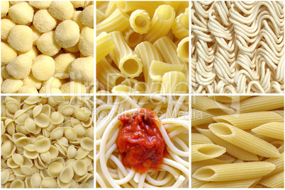 Pasta collage