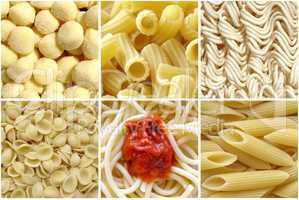 Pasta collage