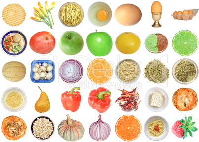 Food collage isolated