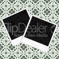 Elegant vintage empty photo frame background