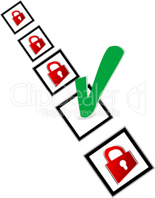Check box with red and green check mark