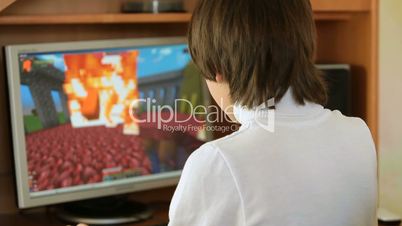 Child Playing Desktop Computer Games