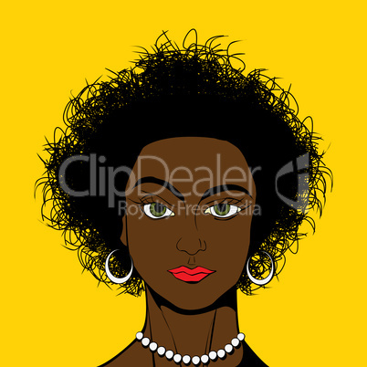 Pop Art style black girl
