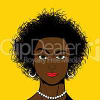 Pop Art style black girl