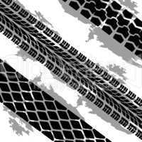 Abstract background tire prints, vector illustration