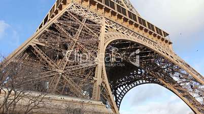 Eiffel Tower from below.