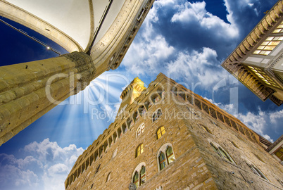 Palazzo Vecchio and Piazza della Signoria in Florence. Beautiful