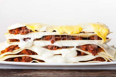 Lasagne von der Seite