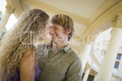 Attractive Loving Couple Portrait in the Park