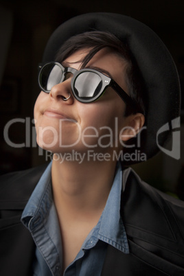 Ethnic Mixed Girl Wearing Sunglasses