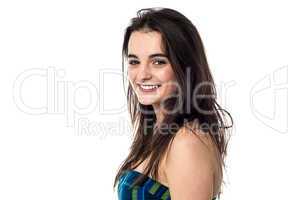 Glamorous young teenager smiling