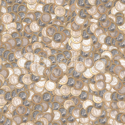 Euro coins background