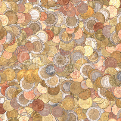 Euro coins background