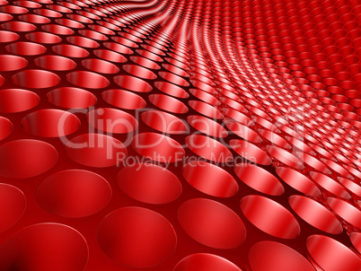 Abstract Honeycomb Red