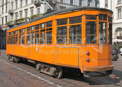 Vintage tram, Milan